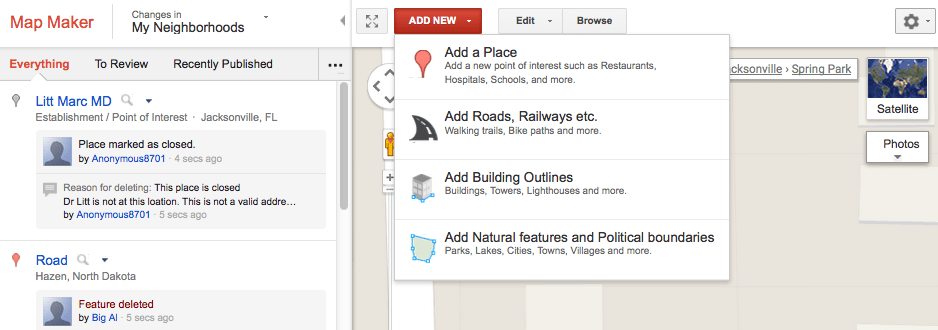 Google Map Maker Google Map Maker