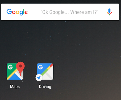 Google Maps Driving Mode Feature
